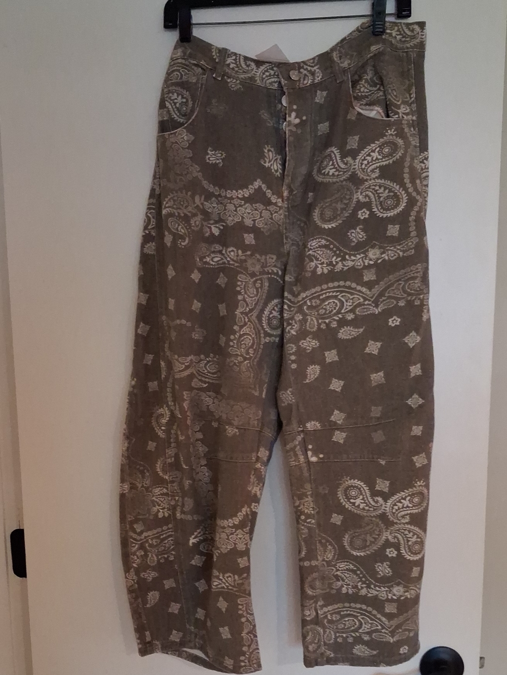 Womens Bandana Print Jeans
